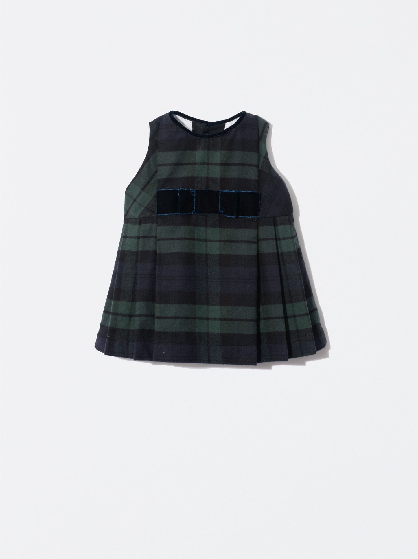 Vestido em xadrez verde