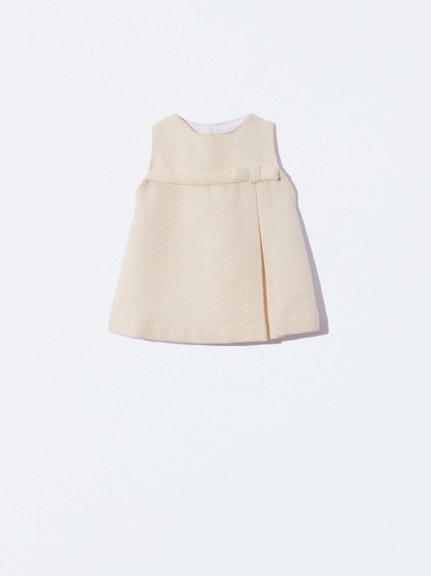 Vestido em tweed bege