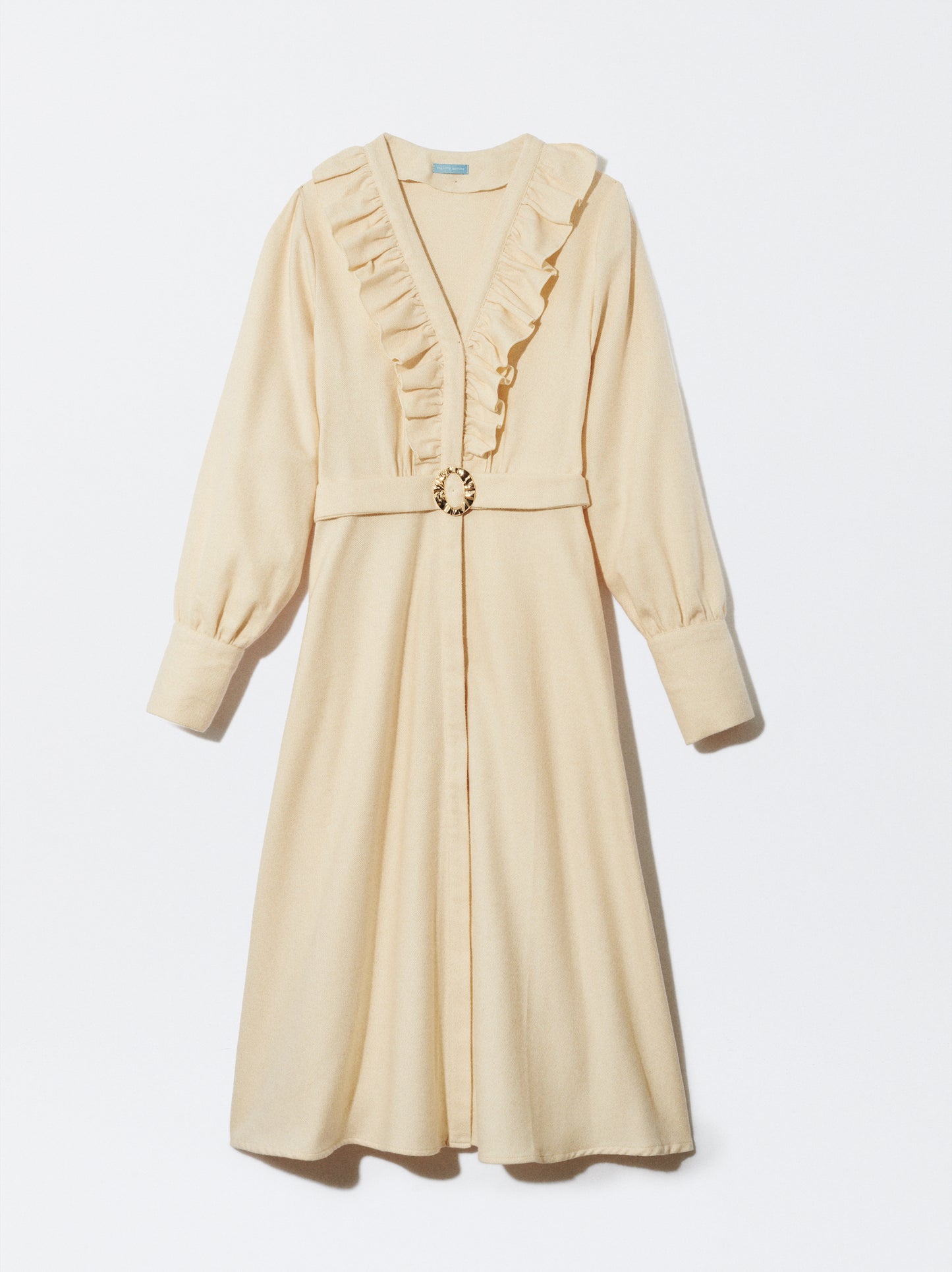 Vestido Bege com cinto