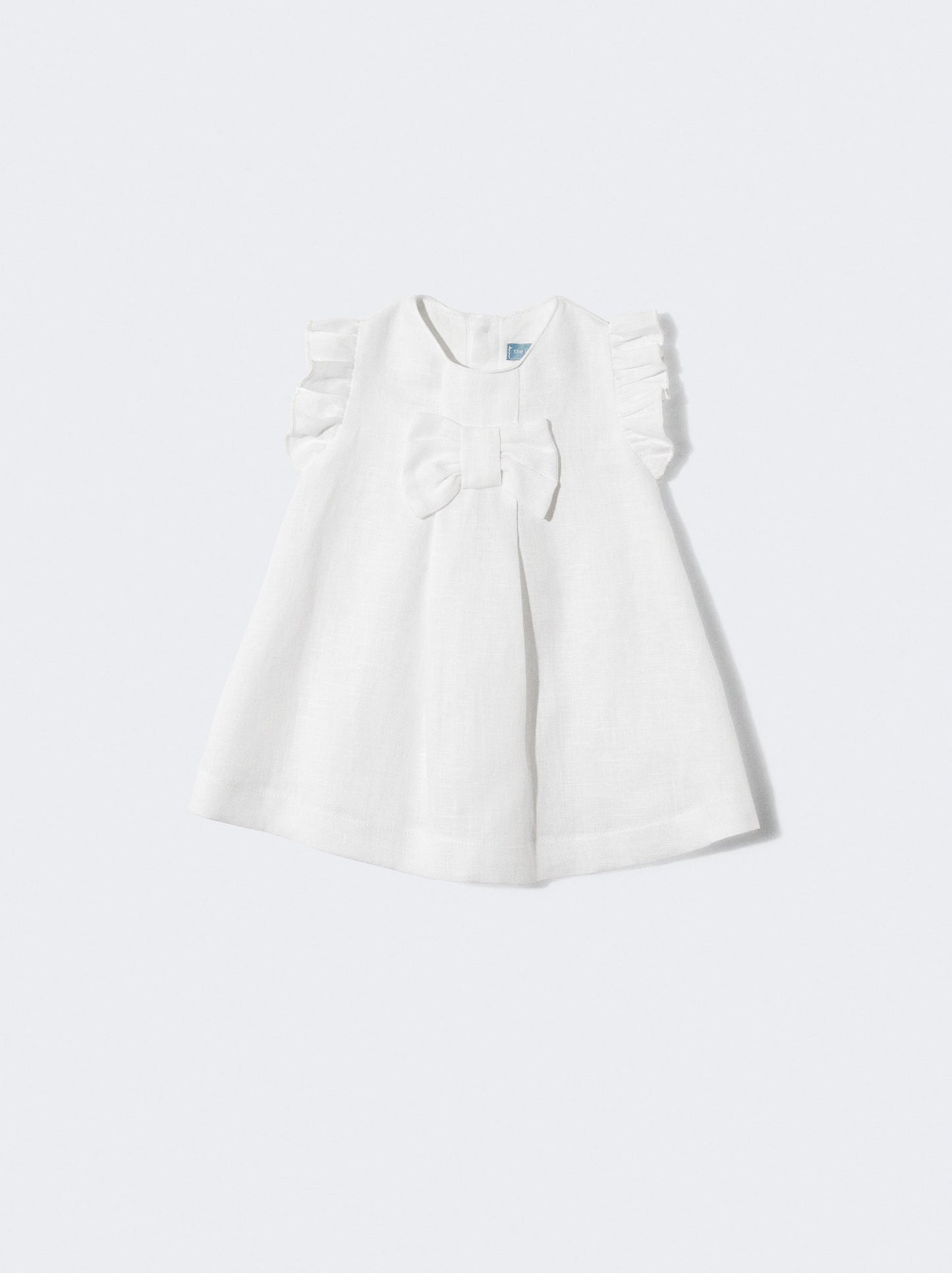 Vestido em linho com laço
