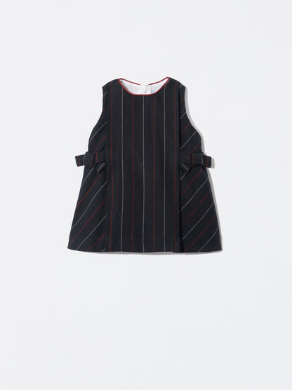 Vestido de riscas