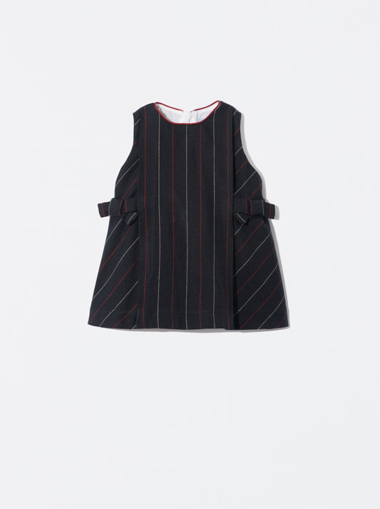 Vestido de riscas