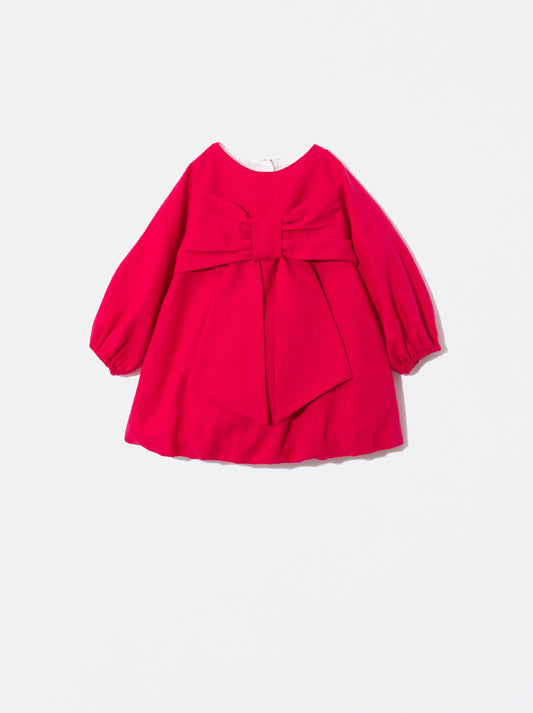 Vestido rosa com laço
