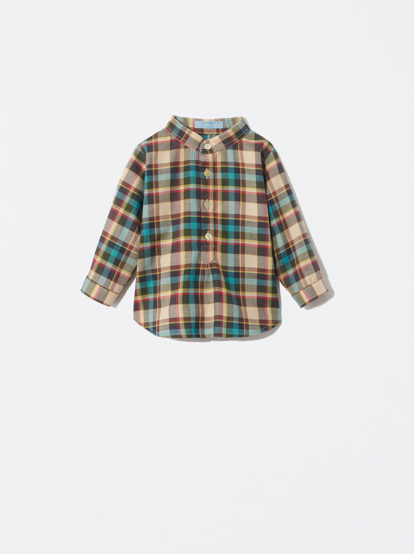 Camisa em xadrez bege