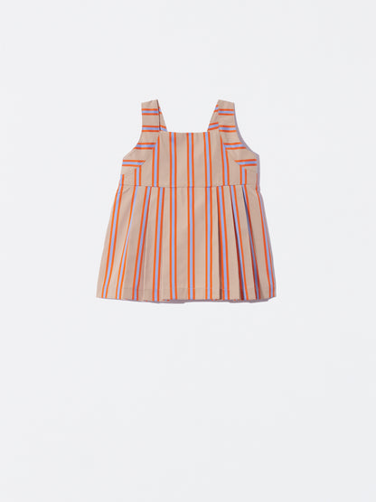 Vestido riscador bege