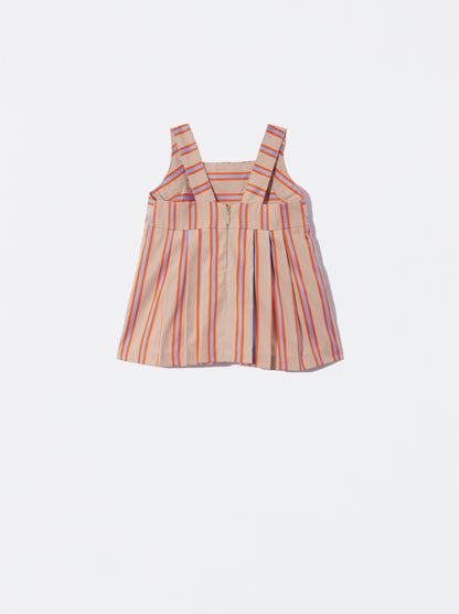 Vestido riscador bege