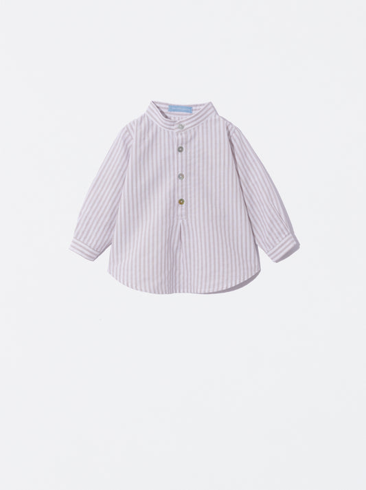 Camisa riscas bege