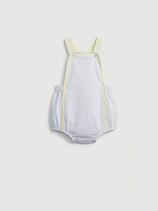 Fofo azul com detalhe em amarelo limão