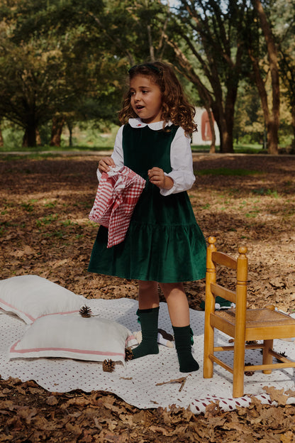 Vestido verde de veludo
