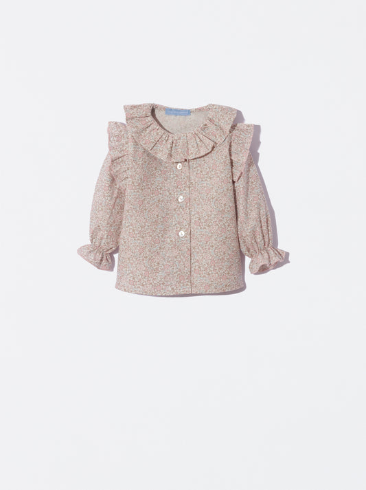 Blusa padrão floral rosa