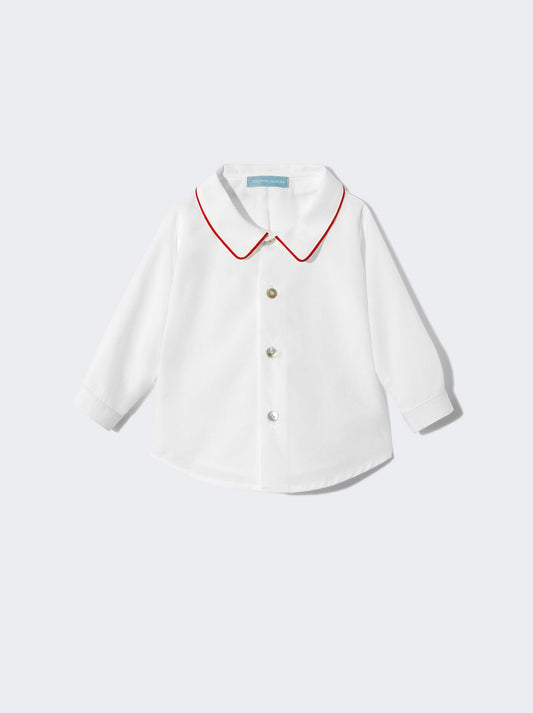 Camisa com detalhe vermelho