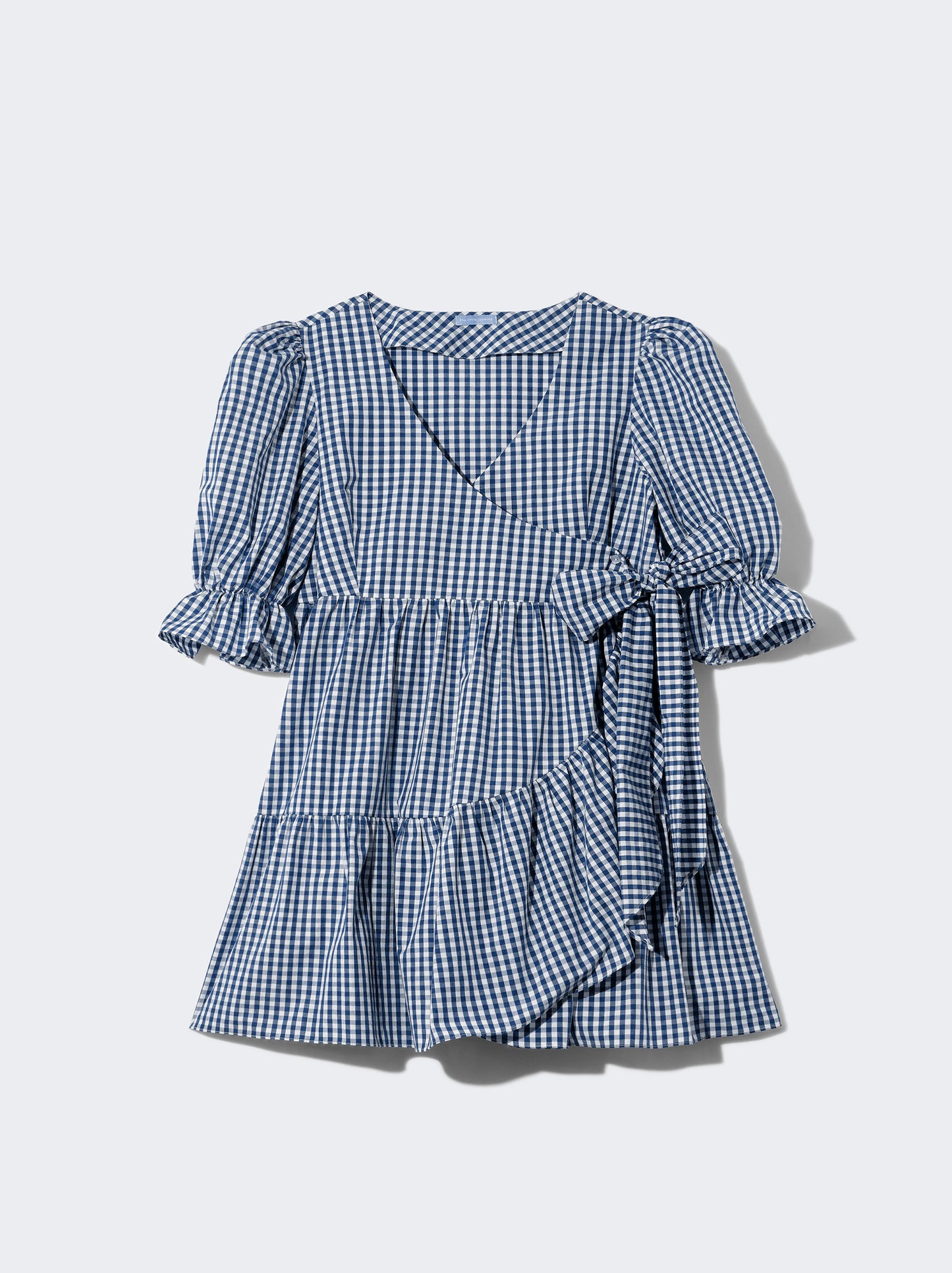 Vestido adulto em vichy azul
