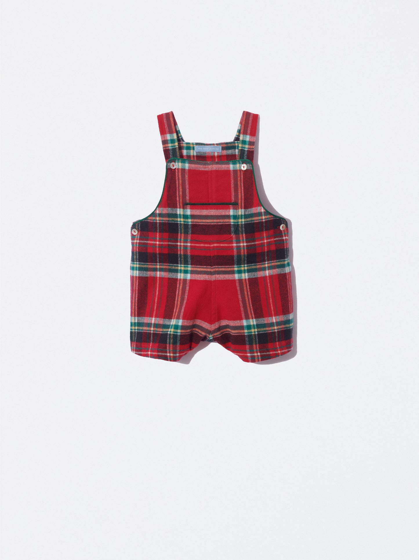 Jardineiras em xadrez vermelho