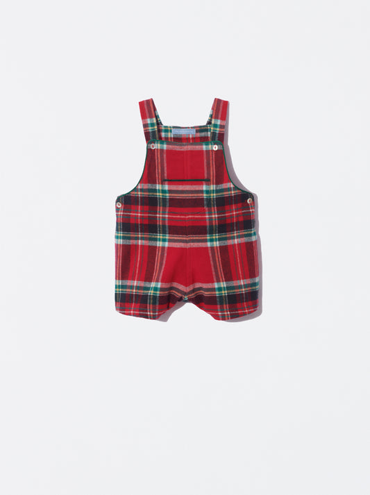 Jardineiras em xadrez vermelho