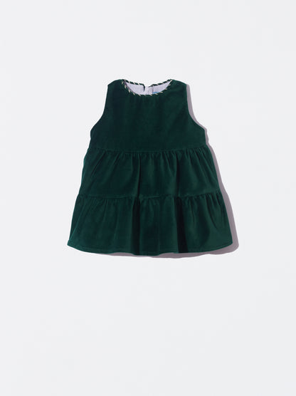 Vestido verde de veludo