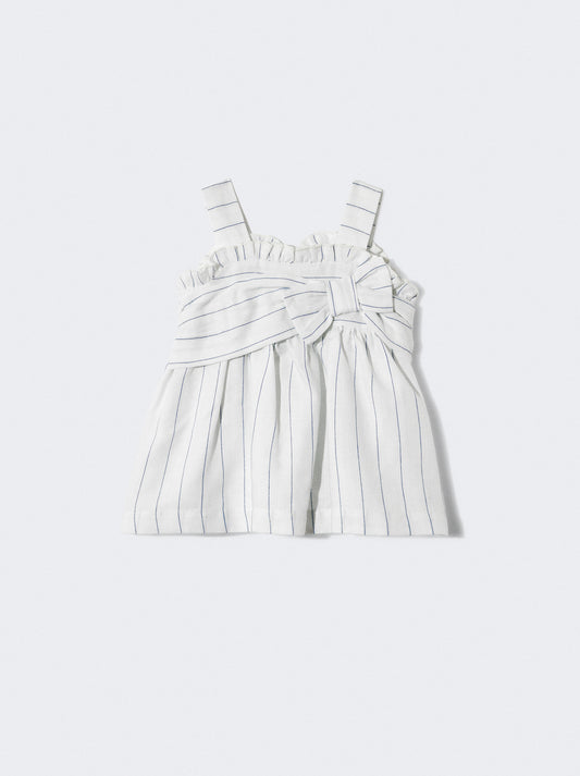 Vestido riscador com laço